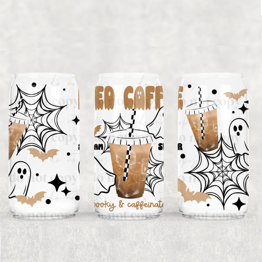 Iced Coffee Scream & Sugar 16 oz Glass Wrap