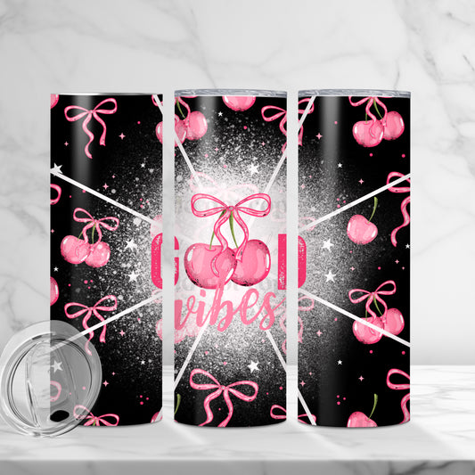 Good Vibes Cherry (Style 2) Tumbler Wrap