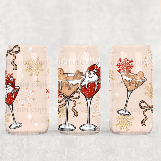 Tipsy and Bright Martini 16 oz Glass Wraps