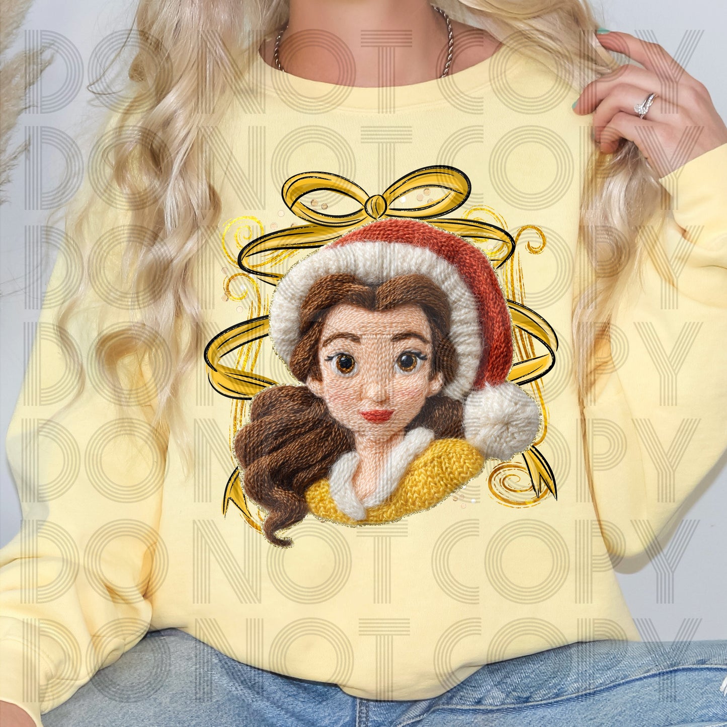 Christmas Princess B (Faux Yarn) DTF Prints