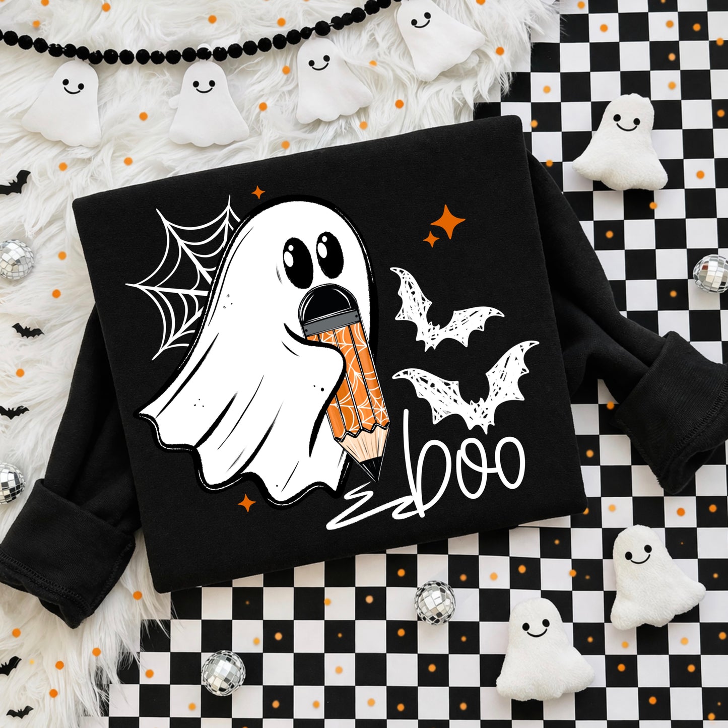 Boo Pencil Ghost DTF Print