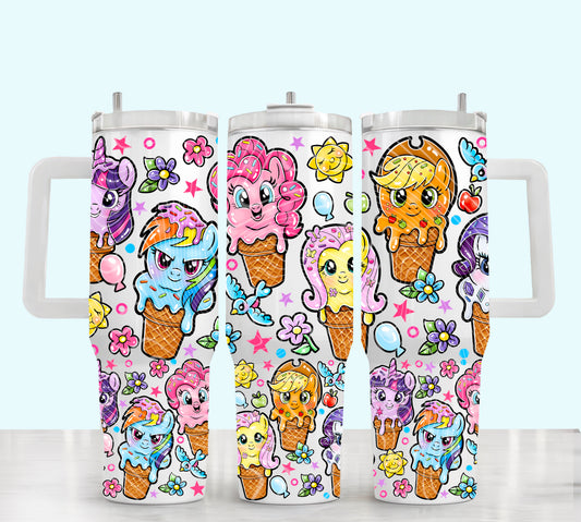 My Little Pony Ice Cream 40 oz Tumbler Prints