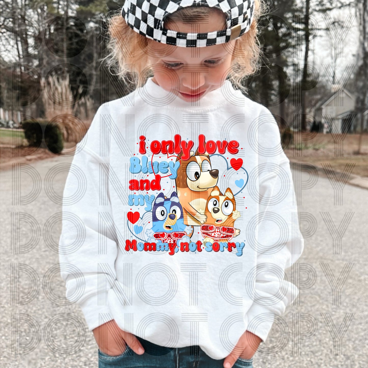 I Only Love Blue And My Mommy (boy style) DTF Print