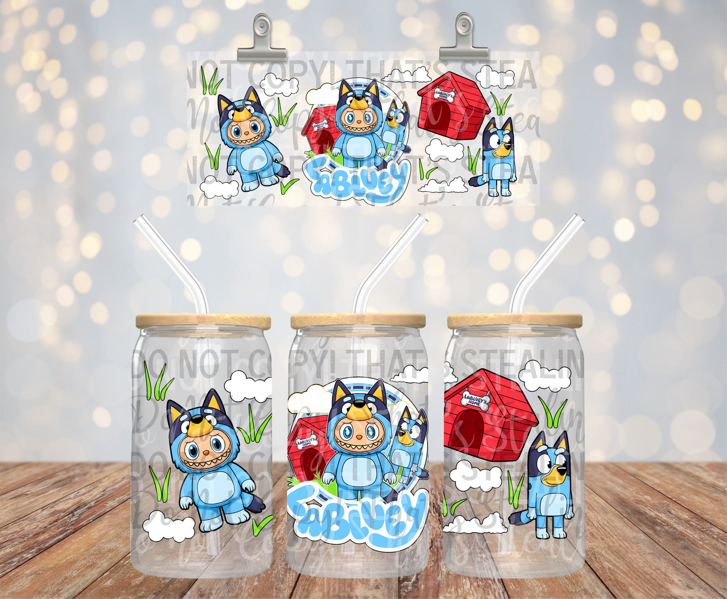 LaBluey 16 oz Glass Wraps