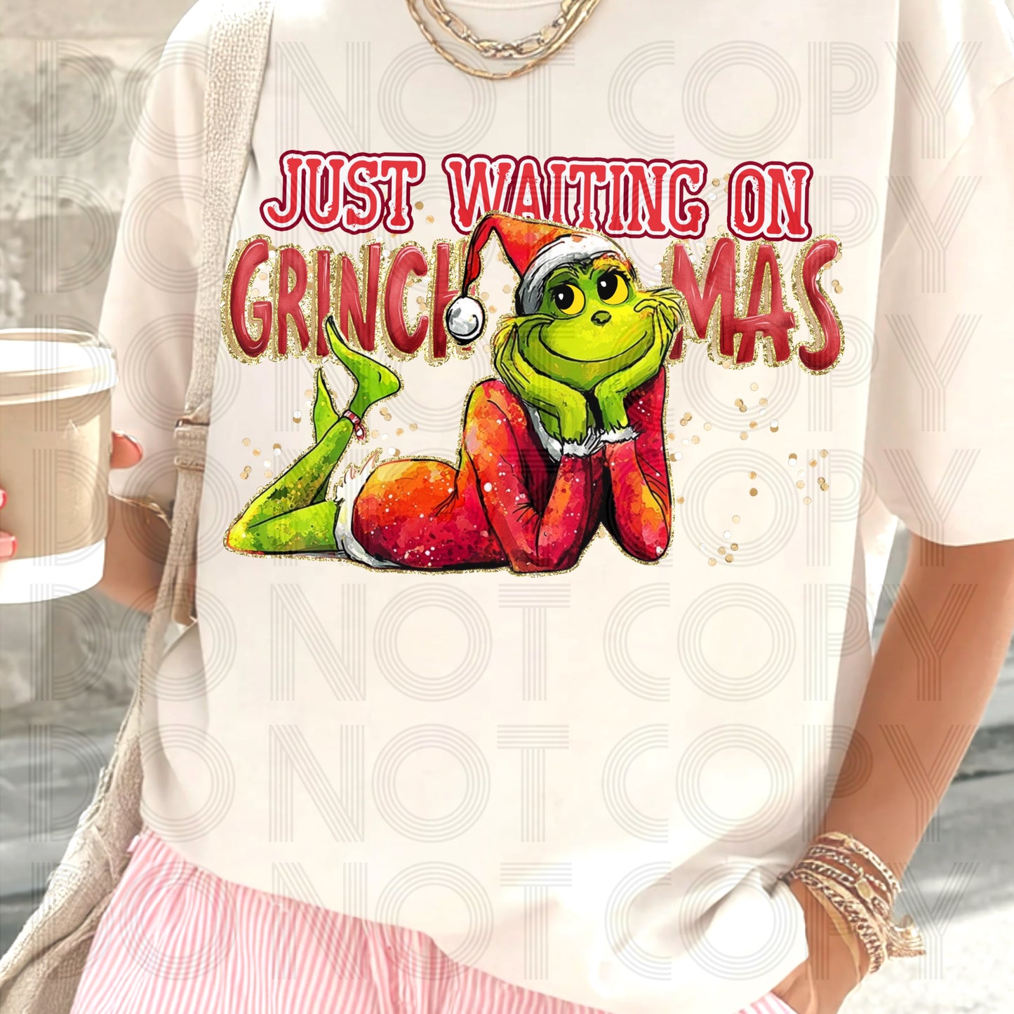 Just Waiting On Grinchmas DTF Prints