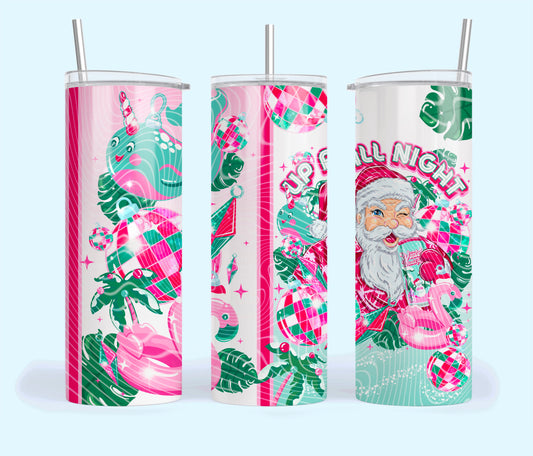 Up All Night Santa Tumbler Wrap