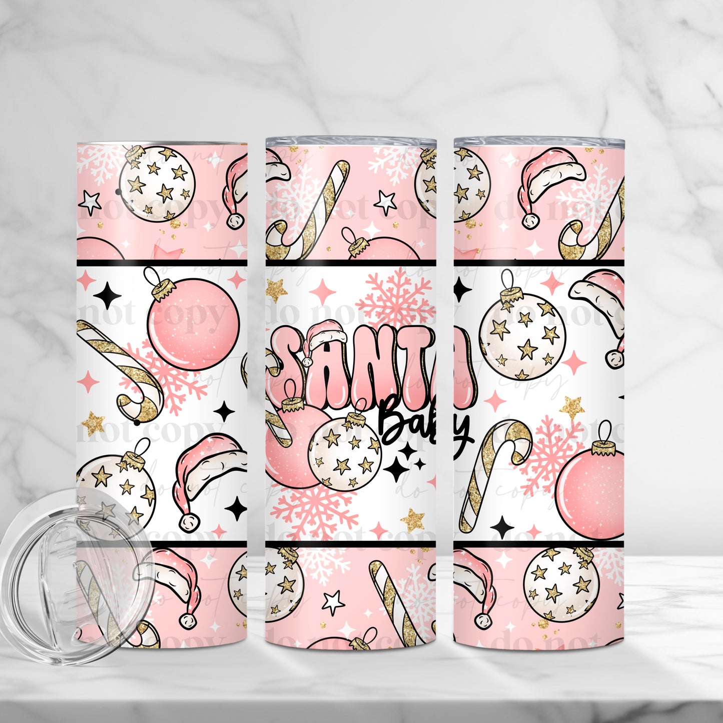 Santa Baby Ornaments Tumbler Wrap