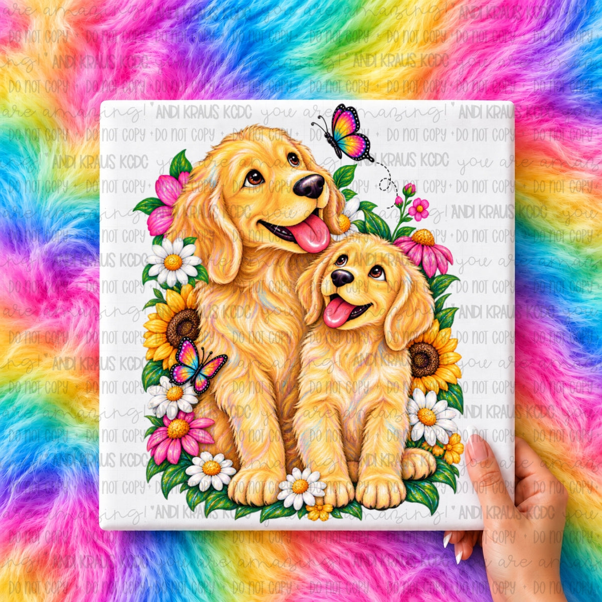 LFrank Golden Dogs DTF Print