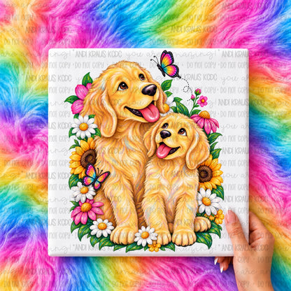 LFrank Golden Dogs DTF Print
