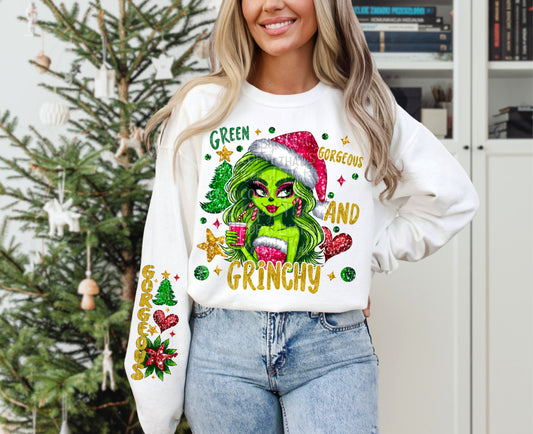 Green Gorgeous And Grinchy DTF Prints