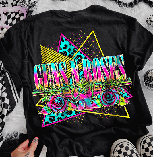 Guns N Roses Neon DTF Prints