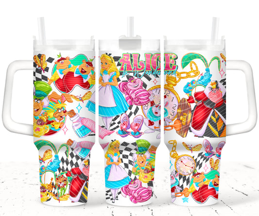 Wonderland Collage 40 oz Tumbler Prints