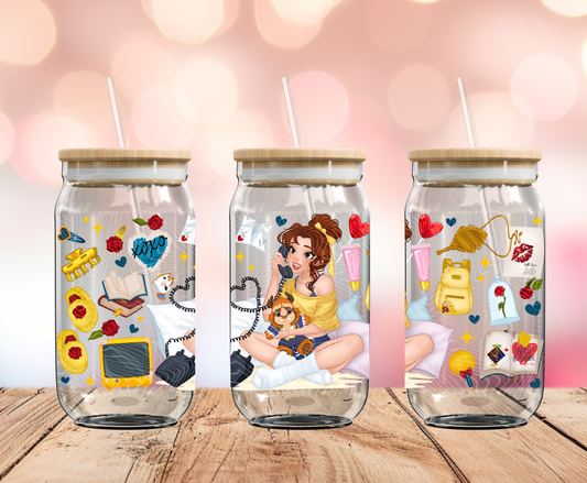 Princess B Valentine 16 oz Glass Wraps