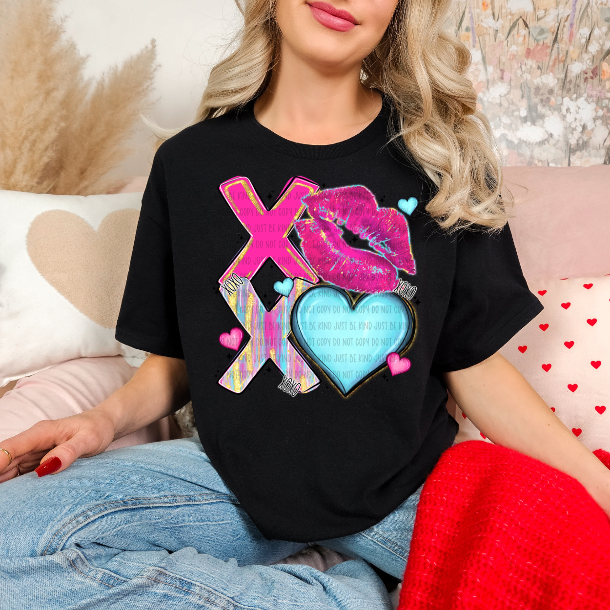 XOXO Lips DTF Print