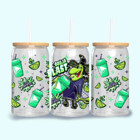 Bruja Blast 16 oz Glass Can Wraps