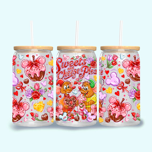 Sweets and Cheese Please 16 oz Glass Wraps