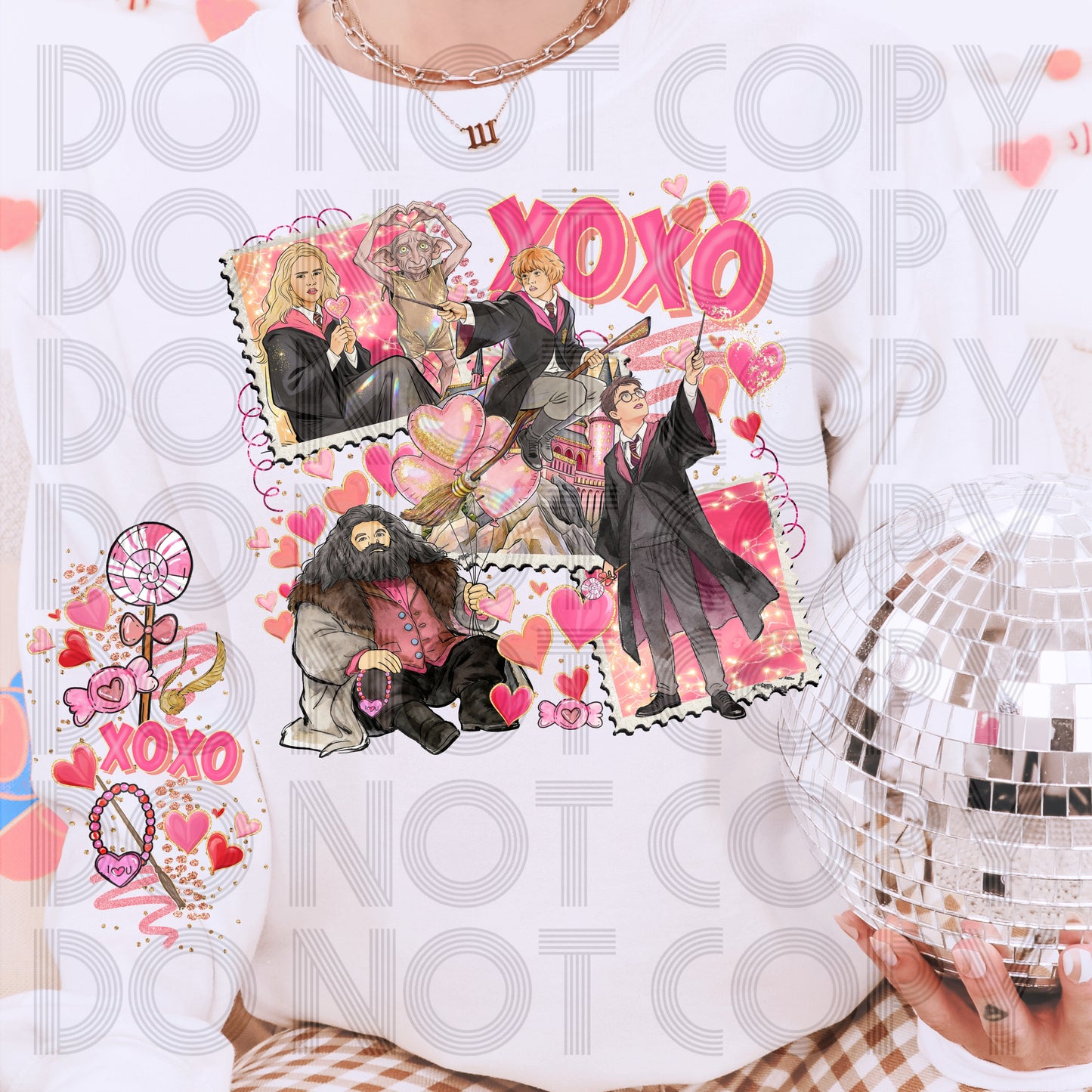 XOXO Potter Polaroid Valentine DTF Prints
