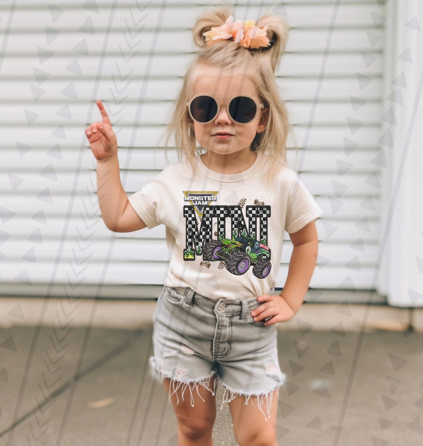 MJ Grave Digger Mini Faux Embroidery DTF Prints