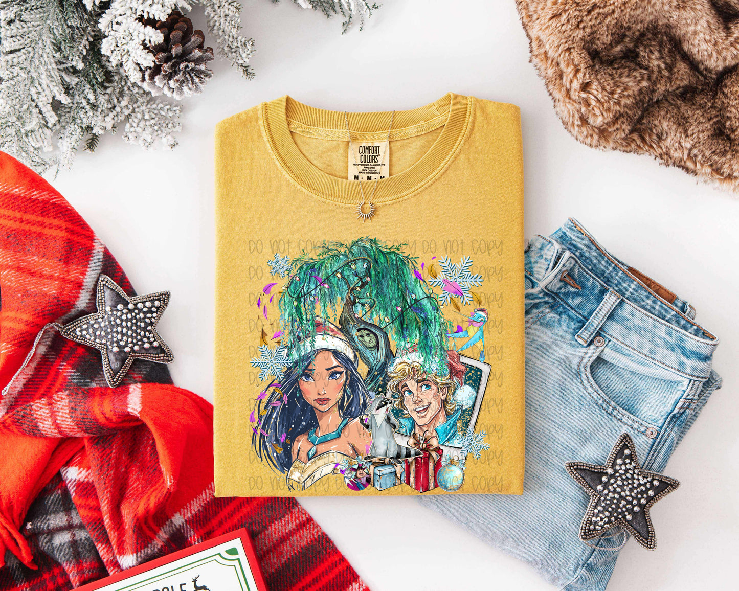 Christmas Princess P Polaroid DTF Print