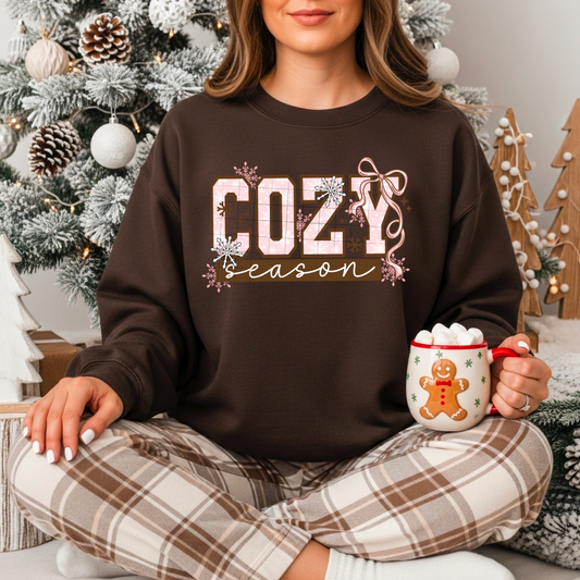 Cozy Season Pink Bow DTF Prints