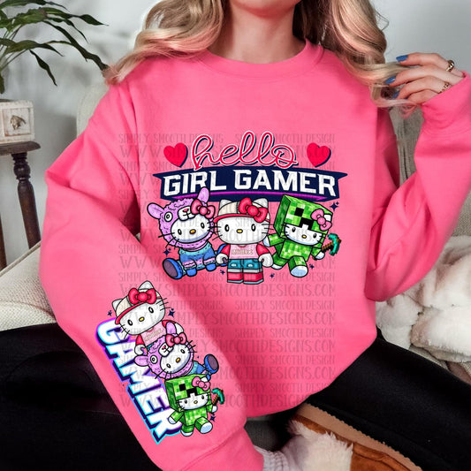 Hello Girl Gamer DTF Print