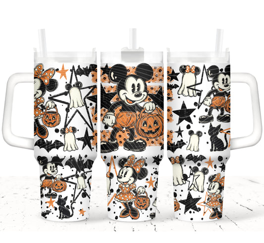 Vintage Halloween Mouse 40 oz Tumbler Prints