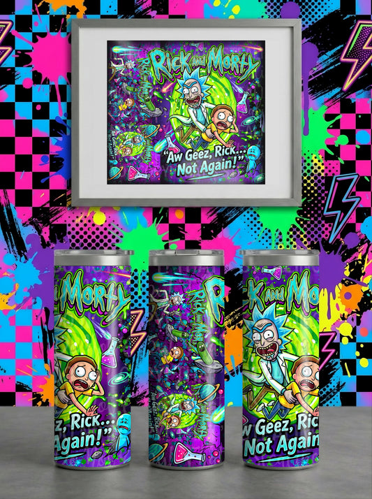 Rick And Morty Aw Geez Tumbler Wrap