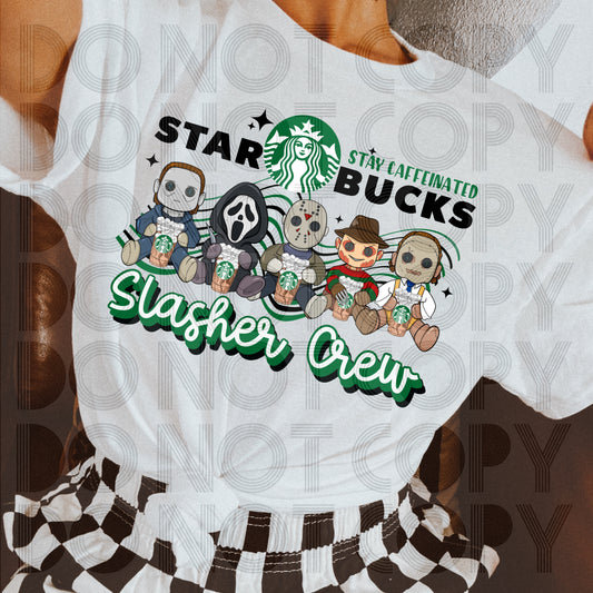 SBUX Coffee Slasher Crew DTF Prints