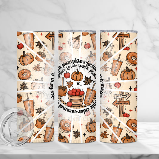 Fall Things Circle Tumbler Wrap