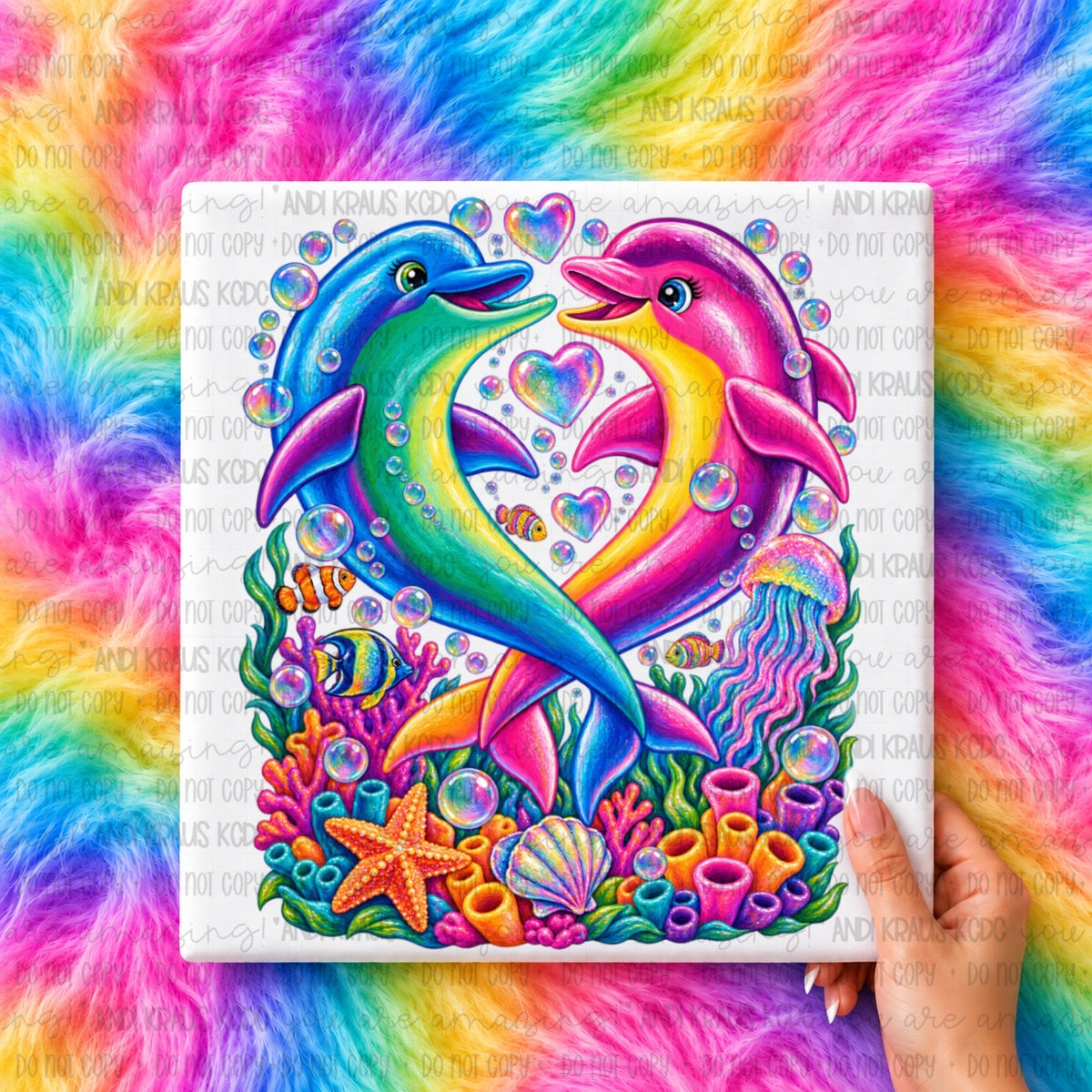LFrank Dolphins DTF Print