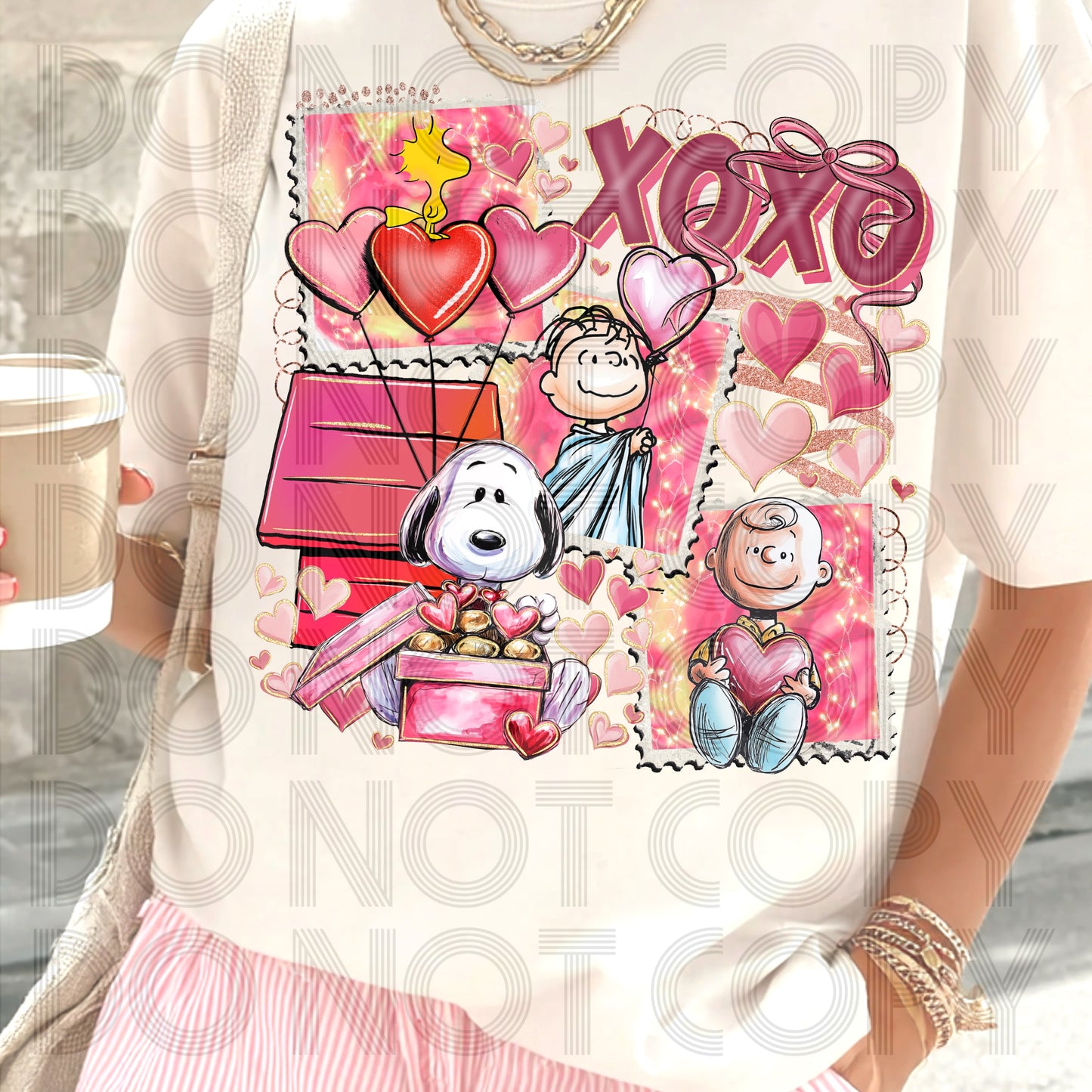 XOXO Peanuts Stamps DTF Prints