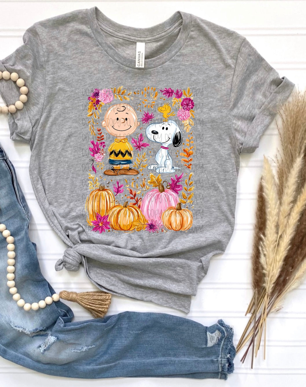 Fall Floral Peanuts DTF Print