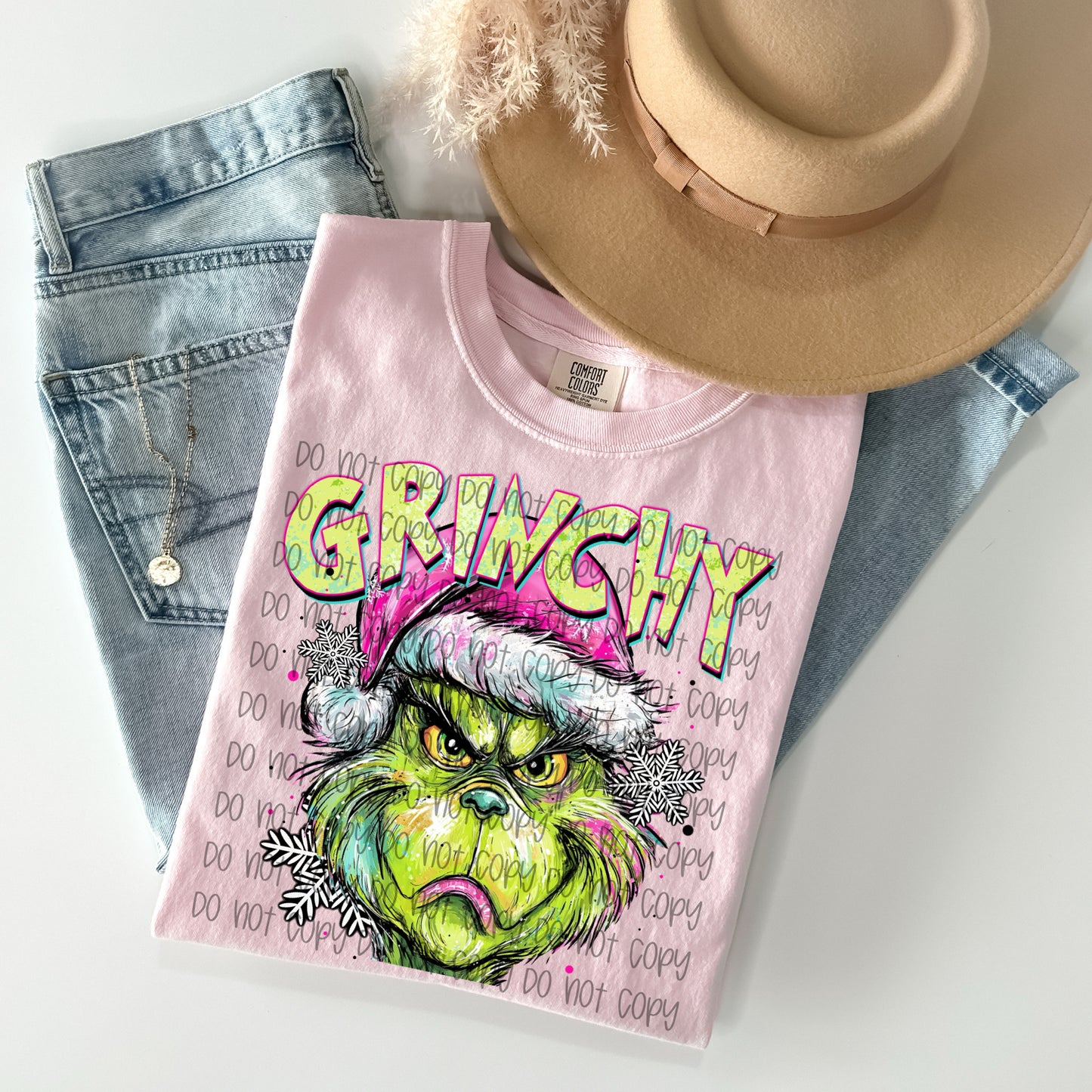 Grinchy Close Up DTF Print