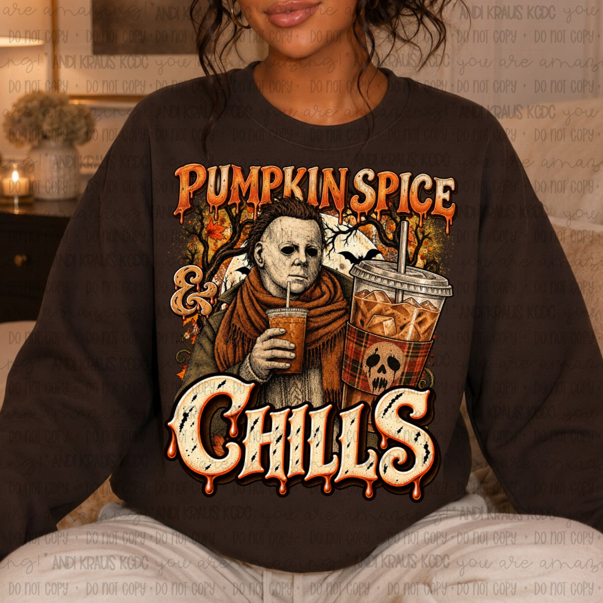 Pumpkin Spice & Chills DTF Print