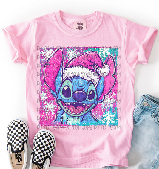 Christmas Alien Santa DTF Prints