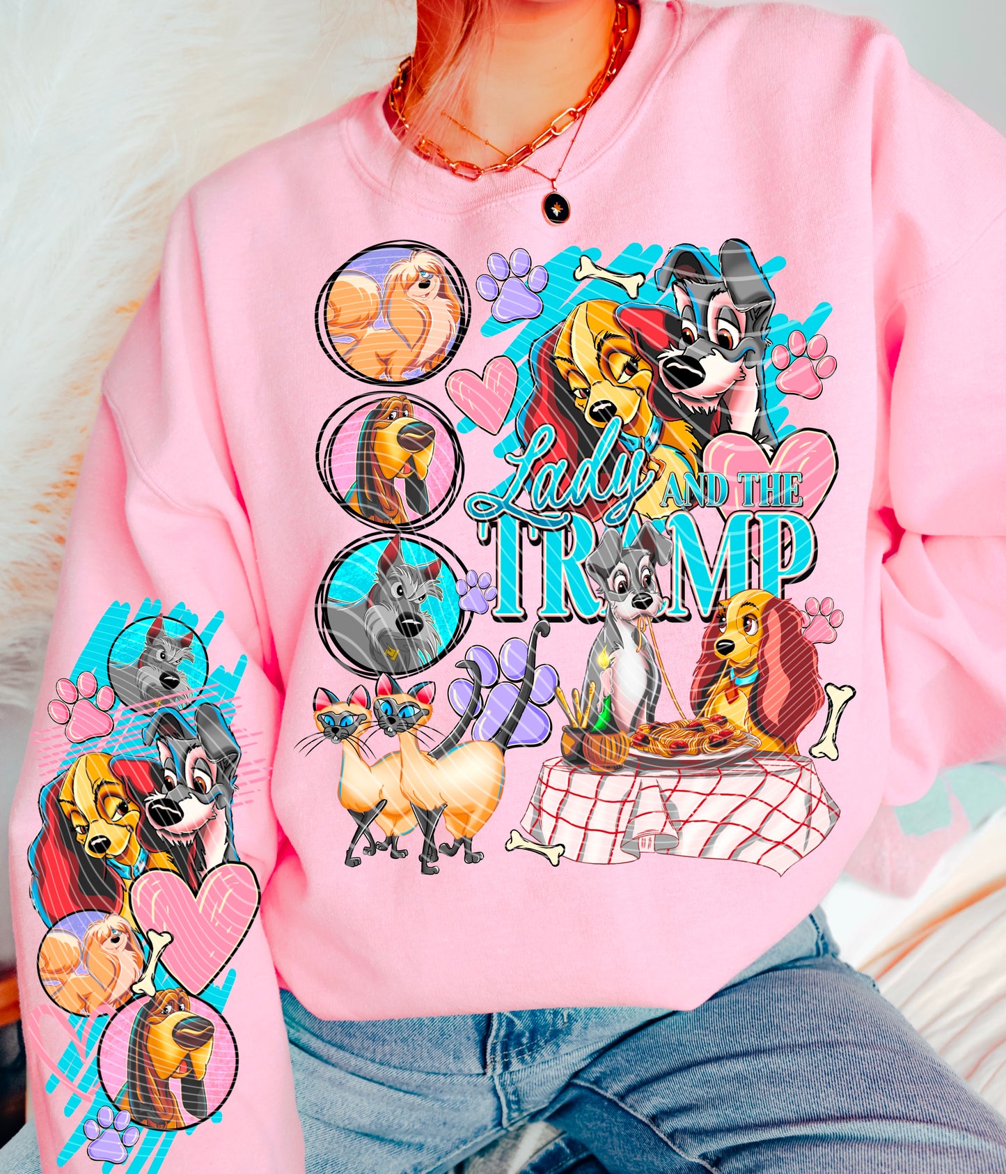 Lady & Tramp Collage DTF Prints