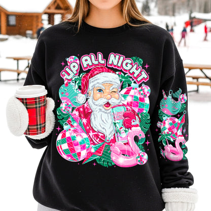 Up All Night Santa DTF Prints