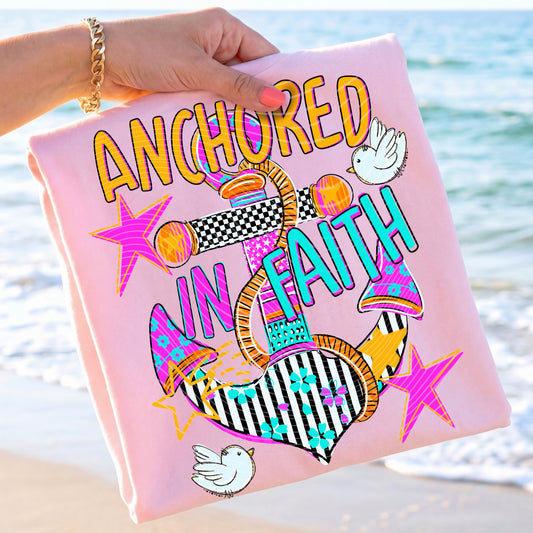 Anchored In Faith DTF Print