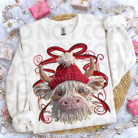 Christmas Highland (Faux Yarn) DTF Prints