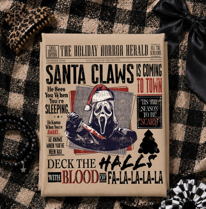 Holiday Horror Herald Santa Claws DTF Print
