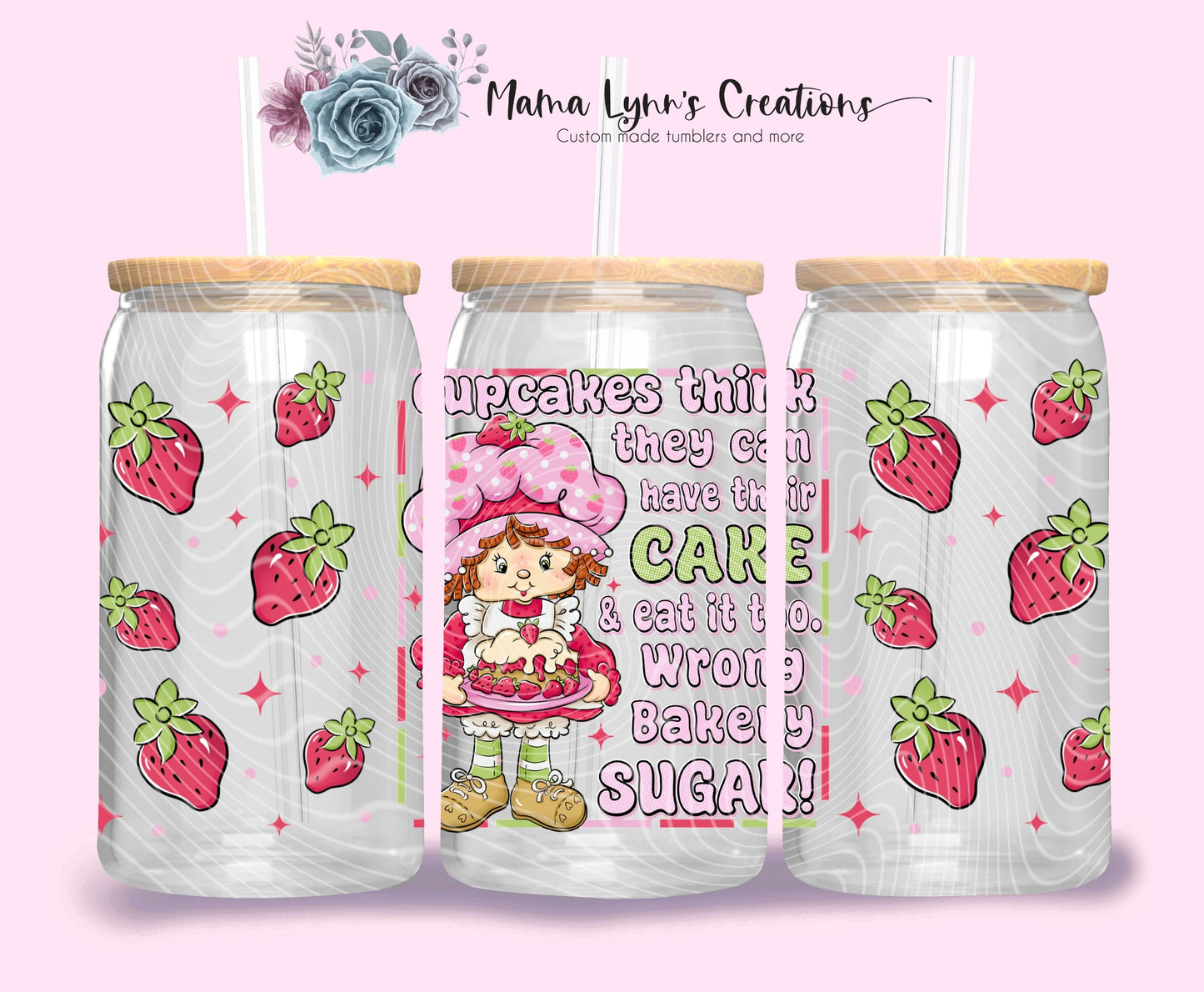 Wrong Bakery Sugar 16 oz Glass Can Wrap