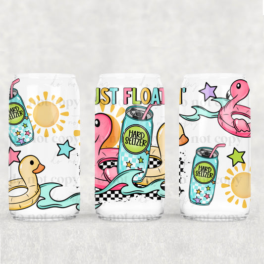 Just Floatin’ Summer 16 oz Glass Wraps