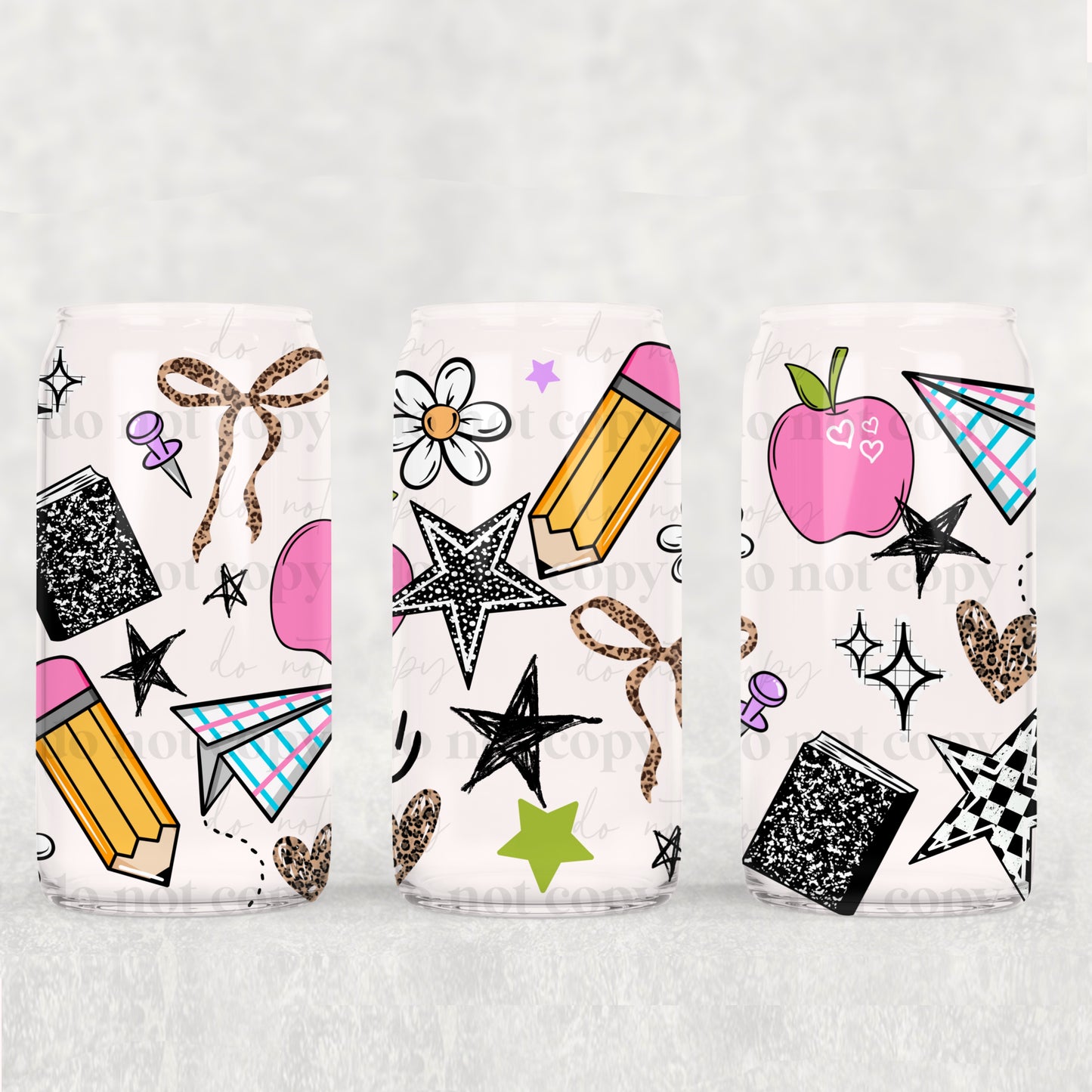 School Things 16 oz Glass Wrap