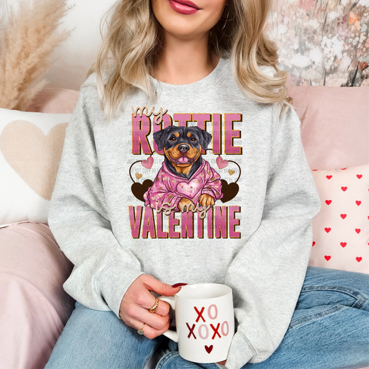 My Rottie Is My Valentine DTF Print