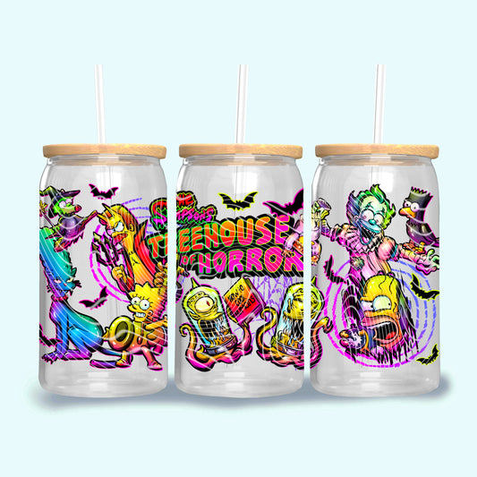 Treehouse Of Horror 16 oz Glass Wraps