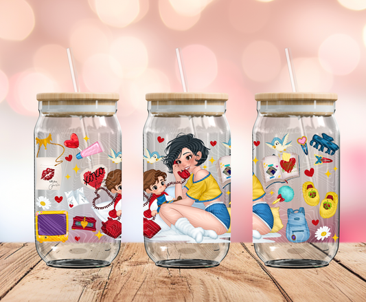 Princess SW Valentine 16 oz Glass Wraps