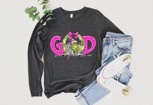 God Saved A Grinch Like Me DTF Print