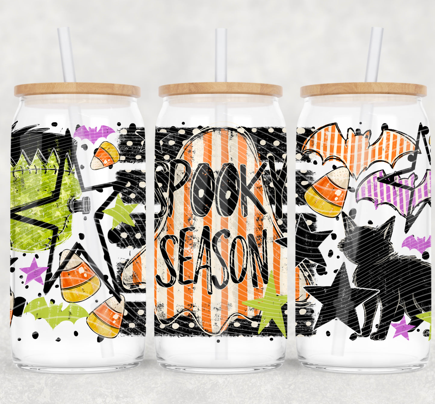 Spooky Season 16 oz Glass Wrap