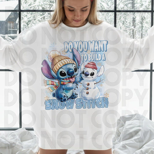 Do You Want To Build A Snow Stitch  DTF Print