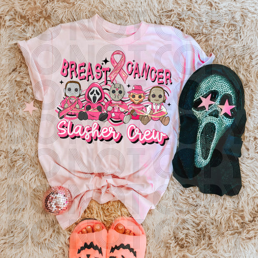 Breast Cancer Slasher Crew DTF Prints
